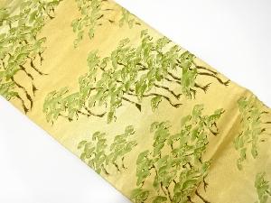 アンティーク　松に波模様織出し袋帯（着用可）